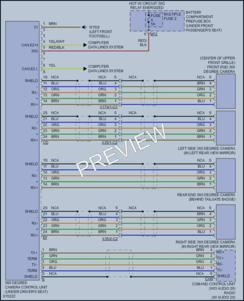 2018 MercedesBenz GLS550 Navigation wiring diagram preview