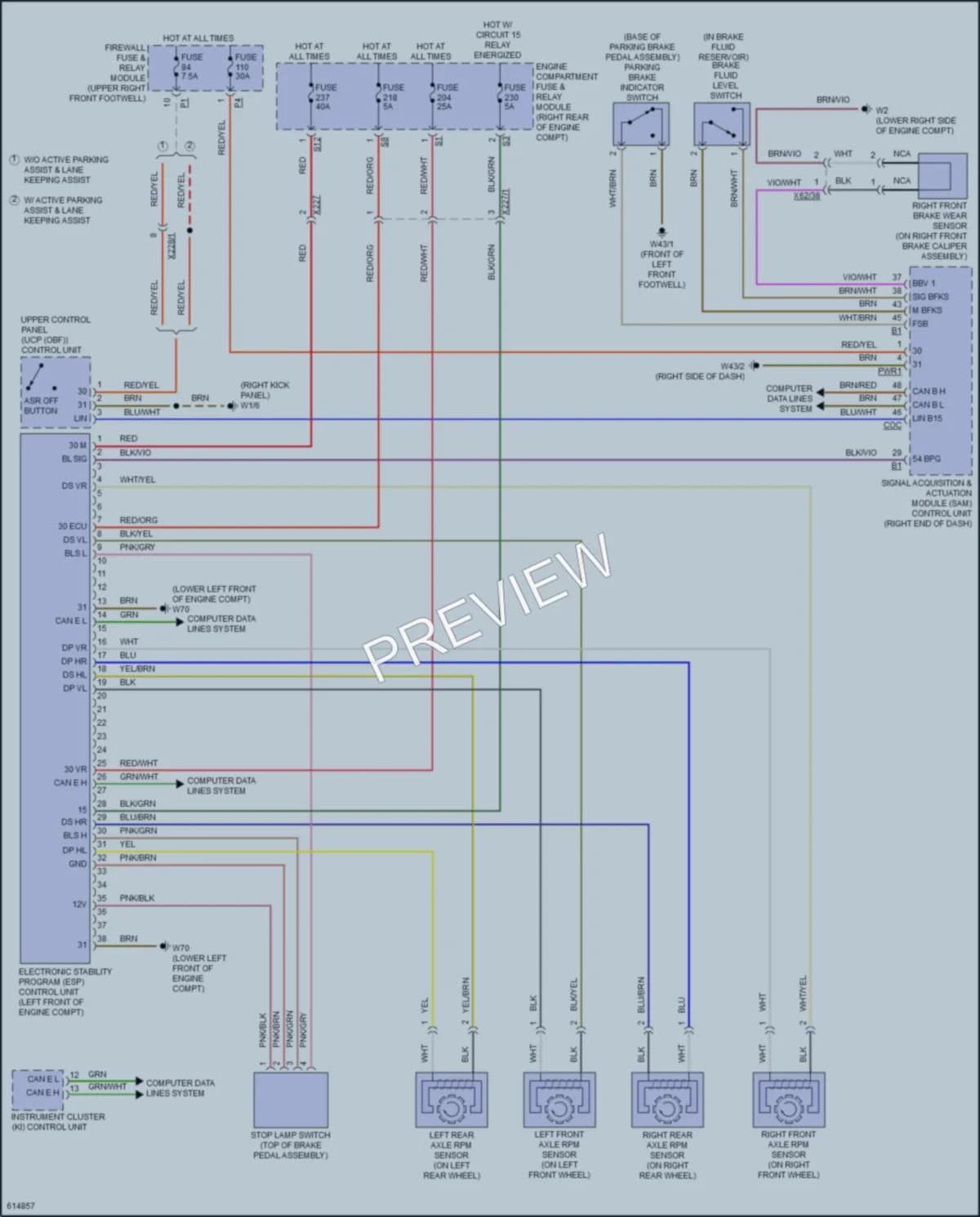2018 MercedesBenz Metris Anti Lock Brakes wiring diagram preview
