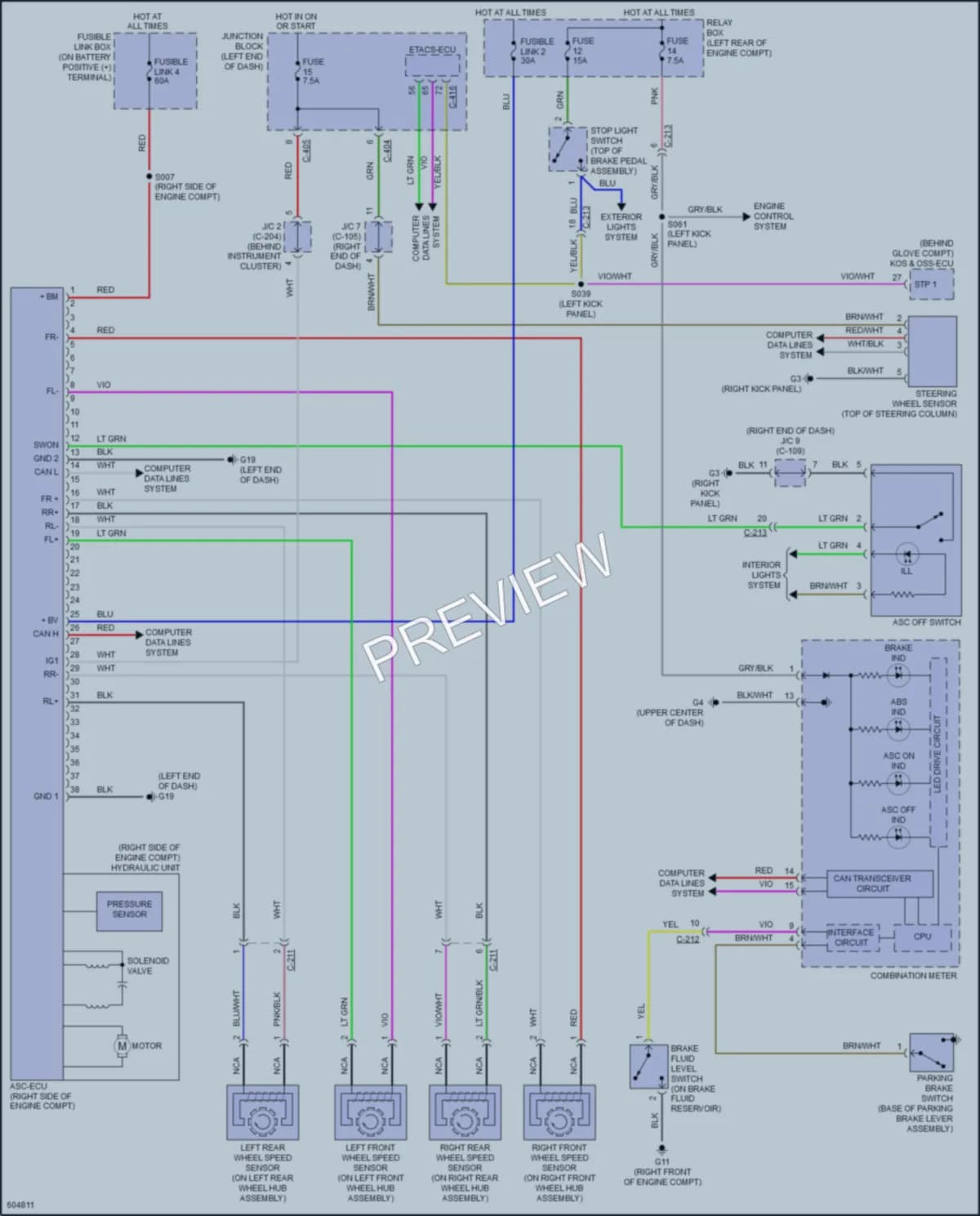 2018 Mitsubishi MirageG4 Anti Lock Brakes wiring diagram preview
