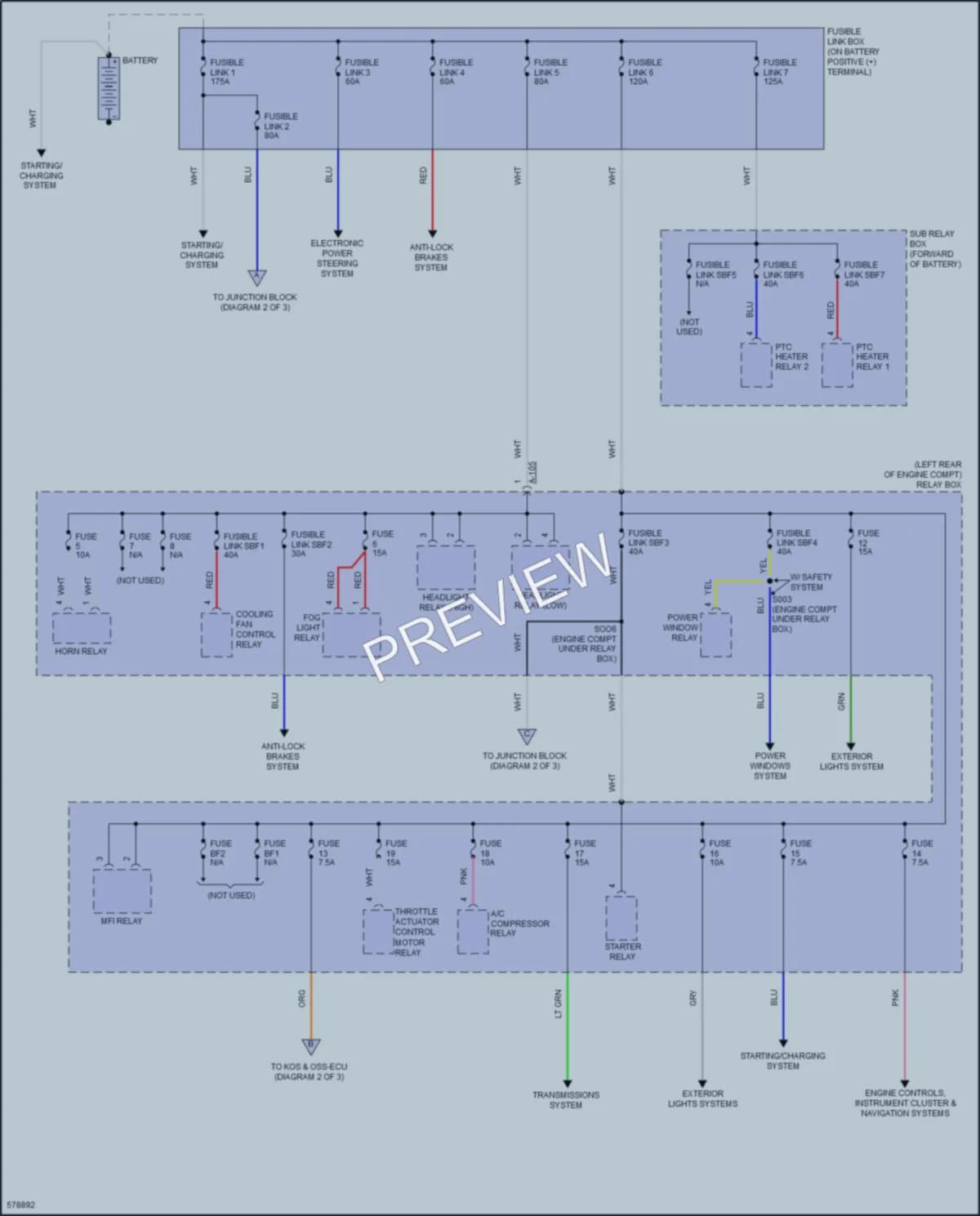 2018 Mitsubishi MirageG4 Power Distribution wiring diagram preview