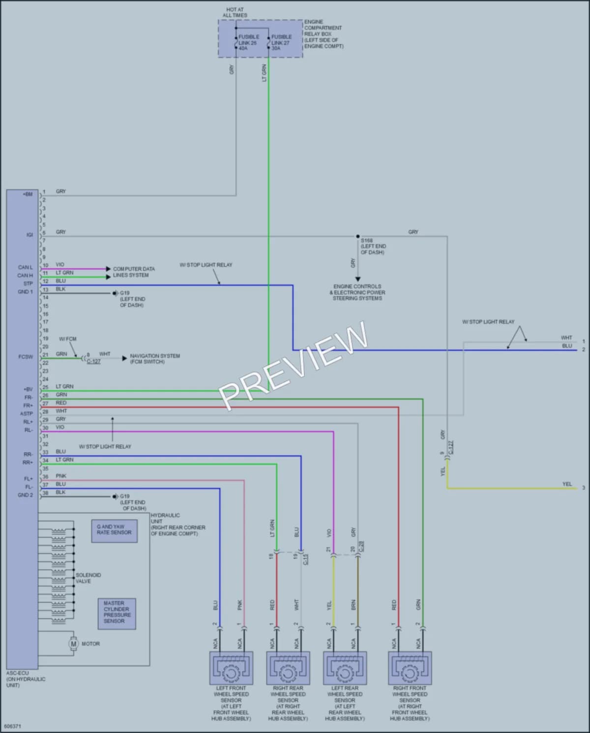 2018 Mitsubishi OutlanderSport Anti Lock Brakes wiring diagram preview