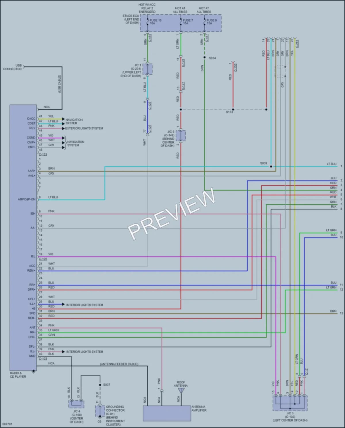 2018 Mitsubishi OutlanderSport Radio wiring diagram preview