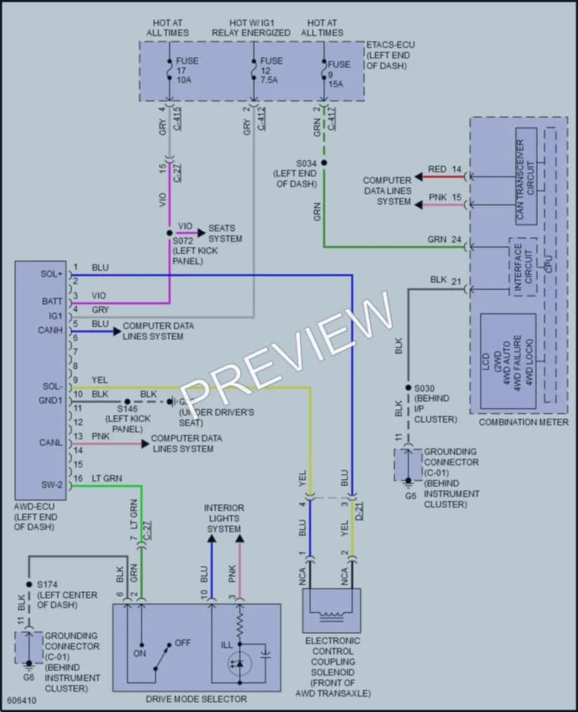 2018 Mitsubishi OutlanderSport Transmission wiring diagram preview