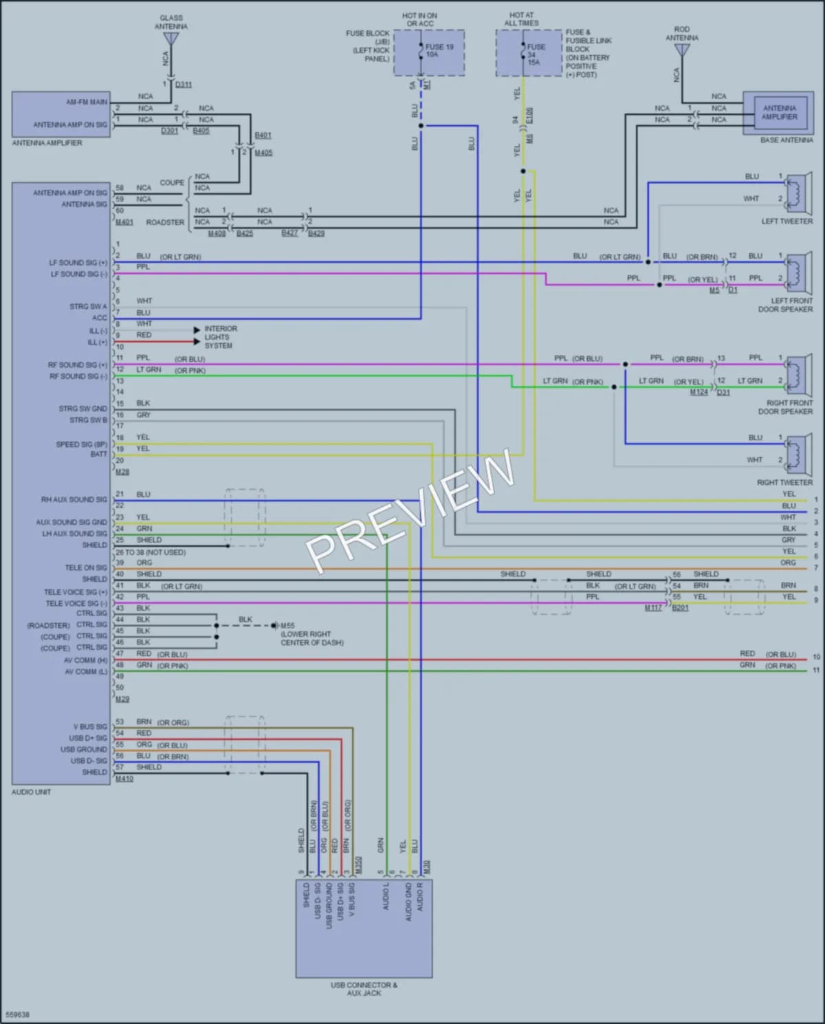 2018 Nissan 370Z Radio wiring diagram preview