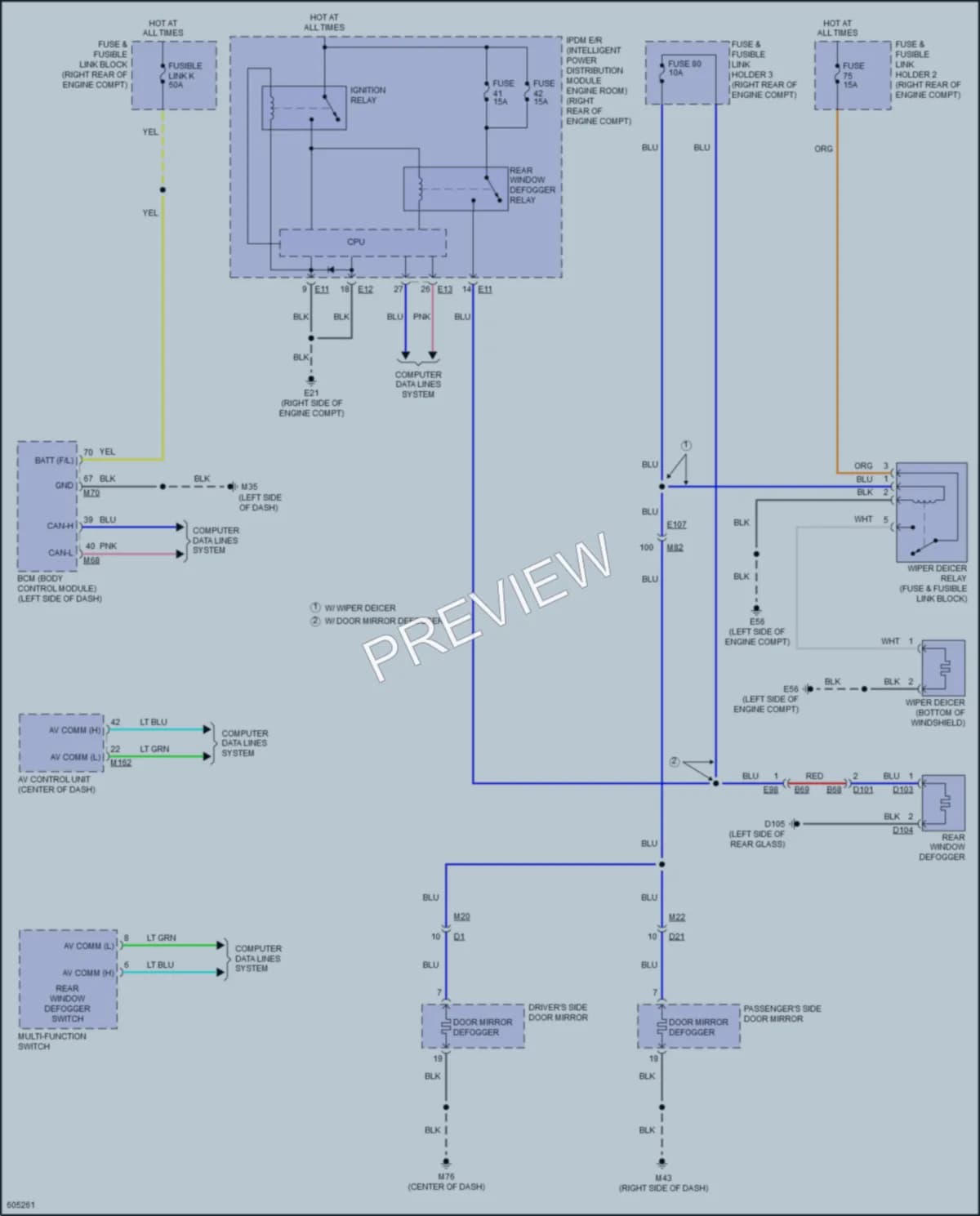 2018 Nissan Armada Defoggers wiring diagram preview