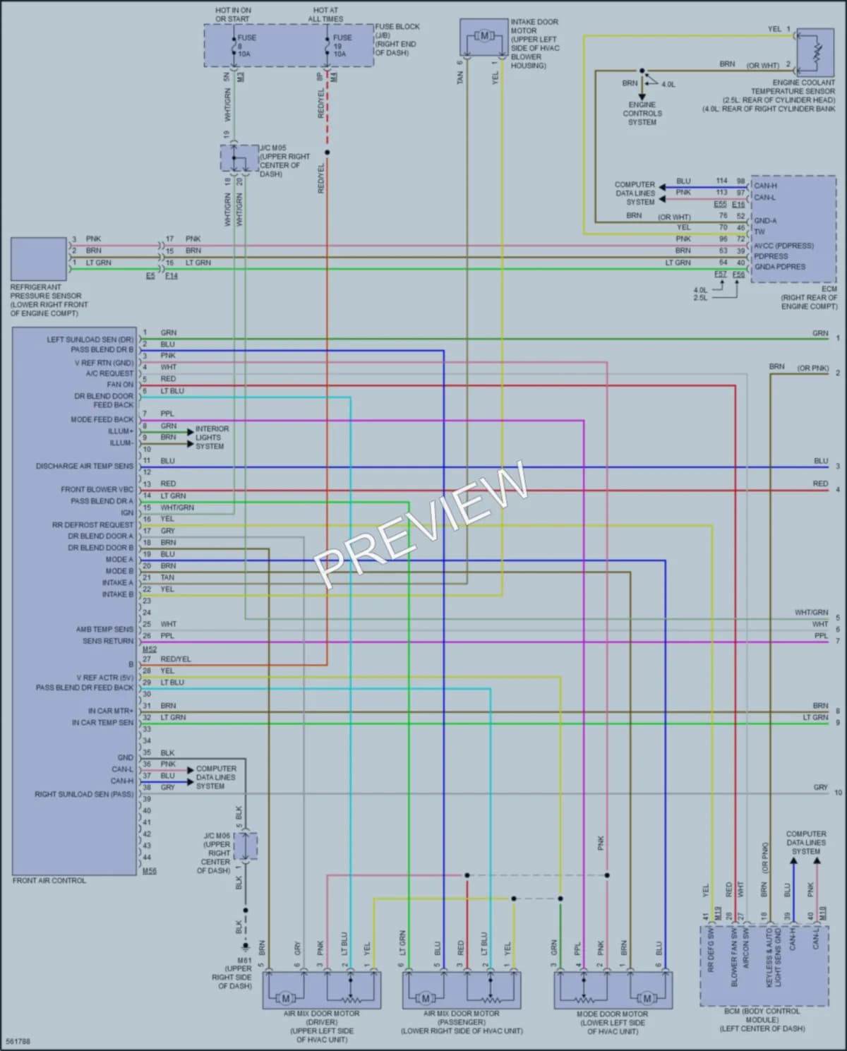 2018 Nissan Frontier Air Conditioning wiring diagram preview