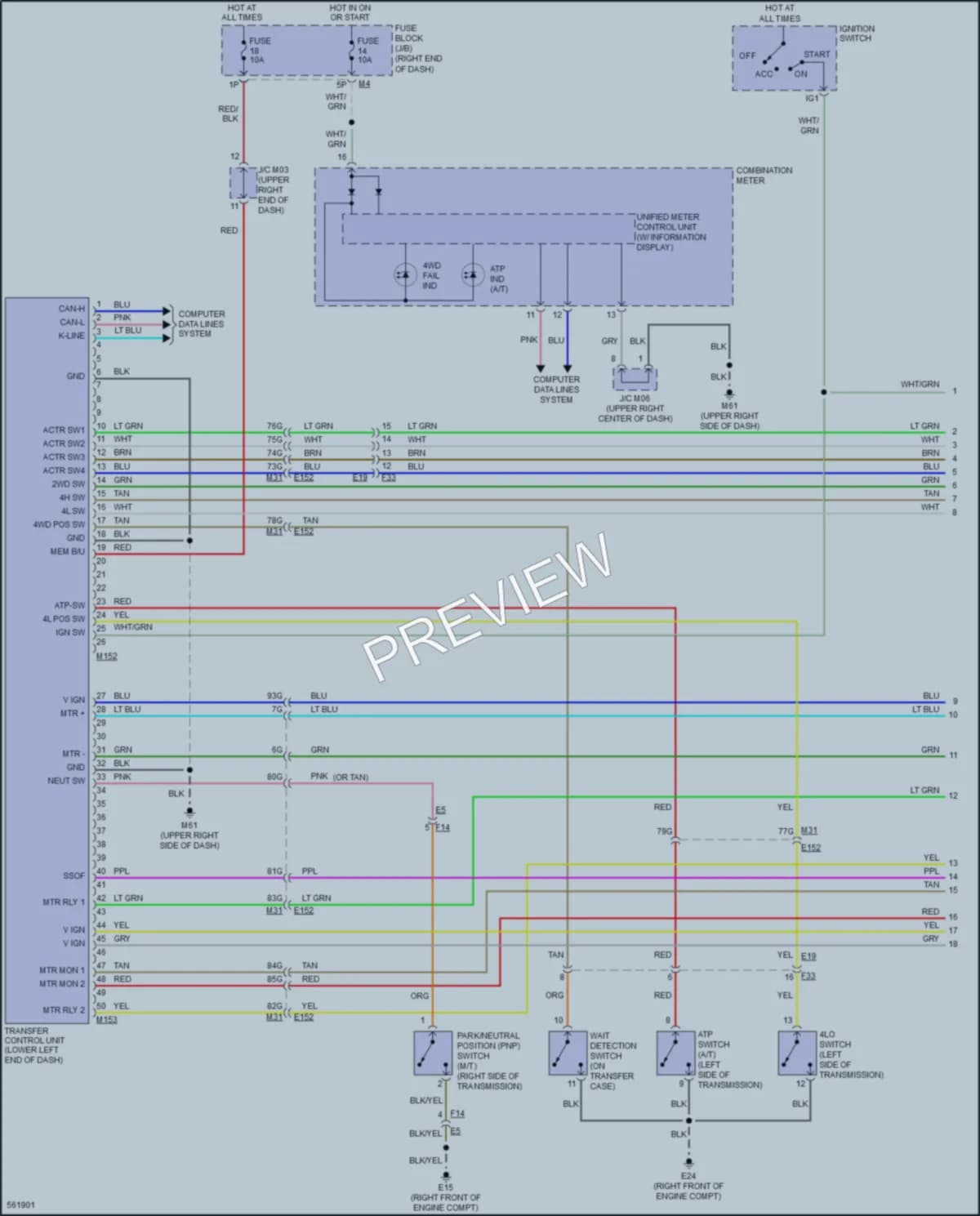 2018 Nissan Frontier Transmission wiring diagram preview