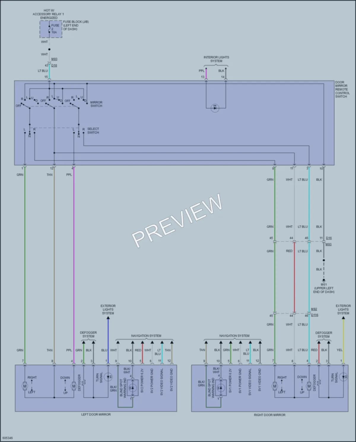 2018 Nissan Kicks Power Mirrors wiring diagram preview