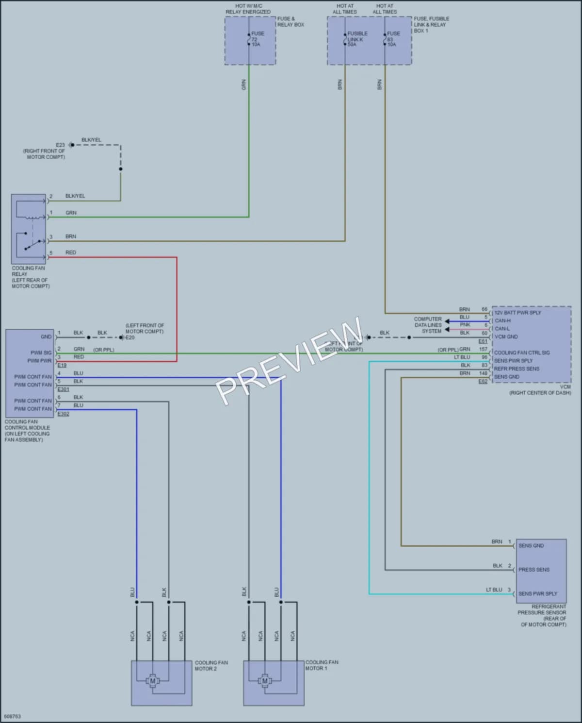 2018 Nissan LEAF Cooling Fan wiring diagram preview