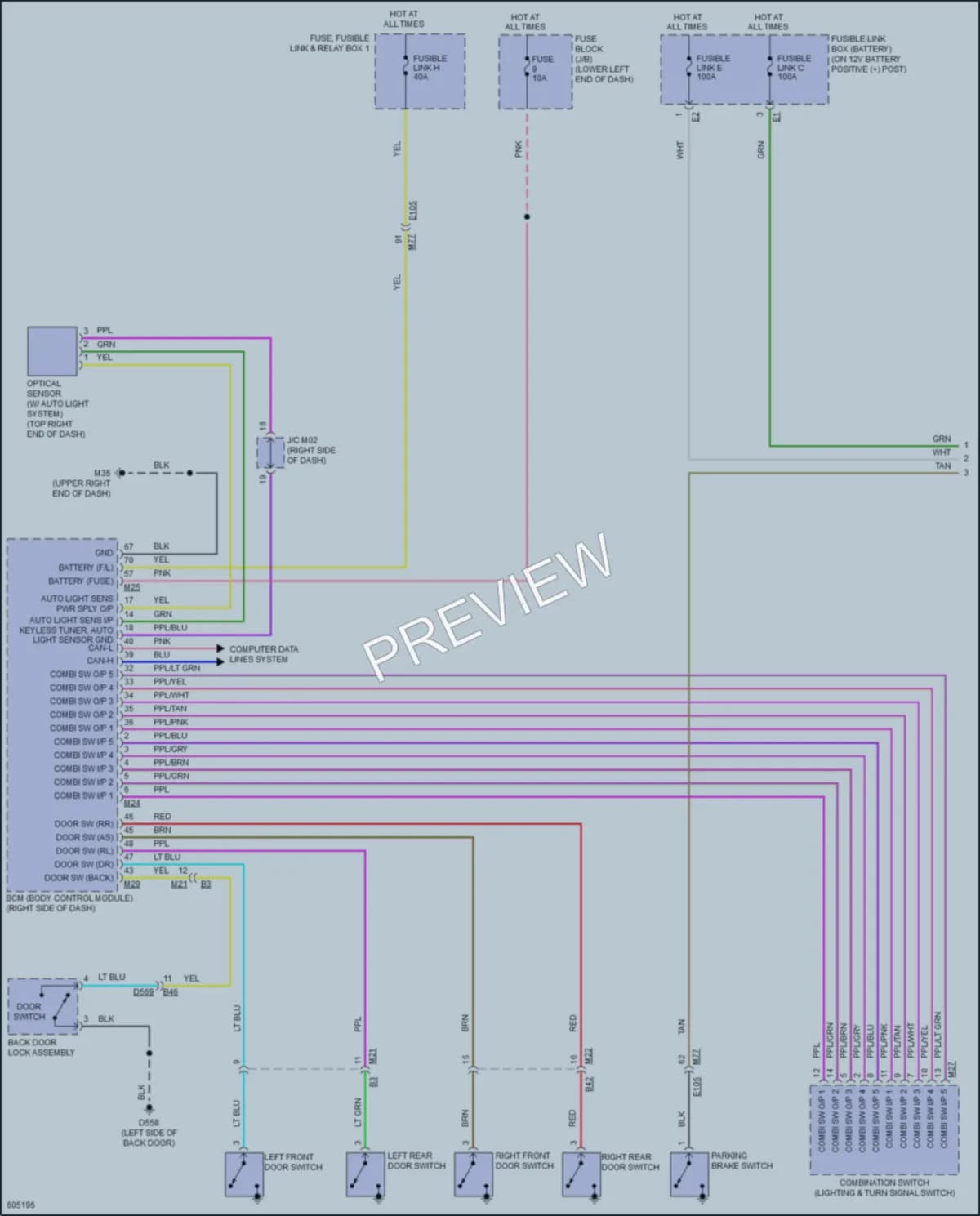 2018 Nissan LEAF Headlights wiring diagram preview
