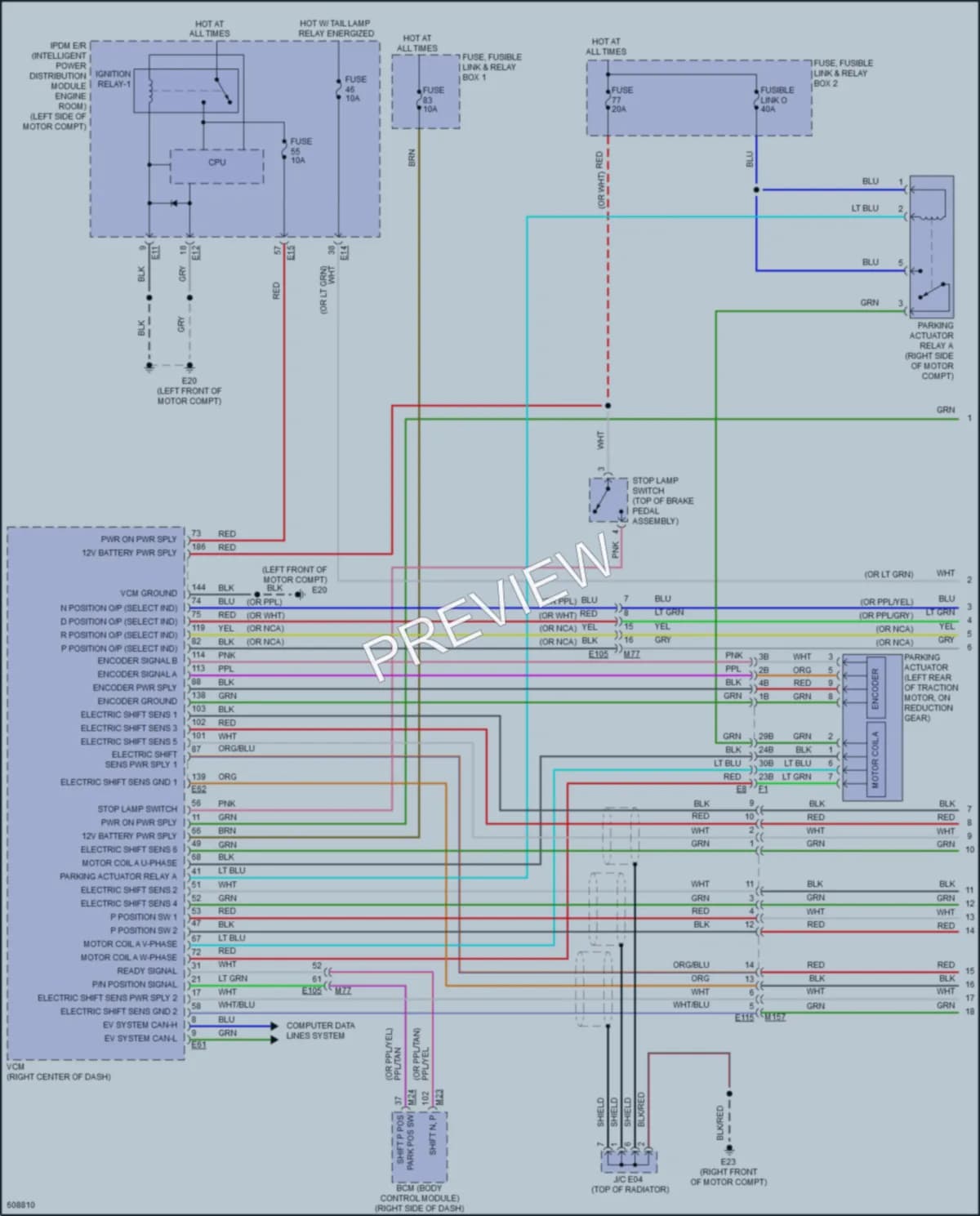 2018 Nissan LEAF Transmission wiring diagram preview