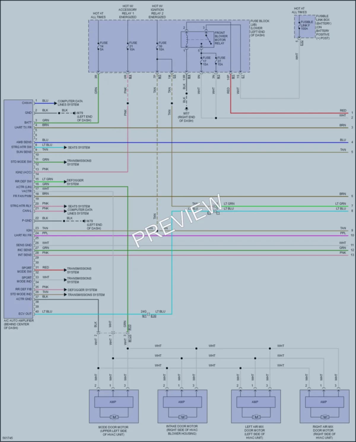 2018 Nissan Maxima Air Conditioning wiring diagram preview