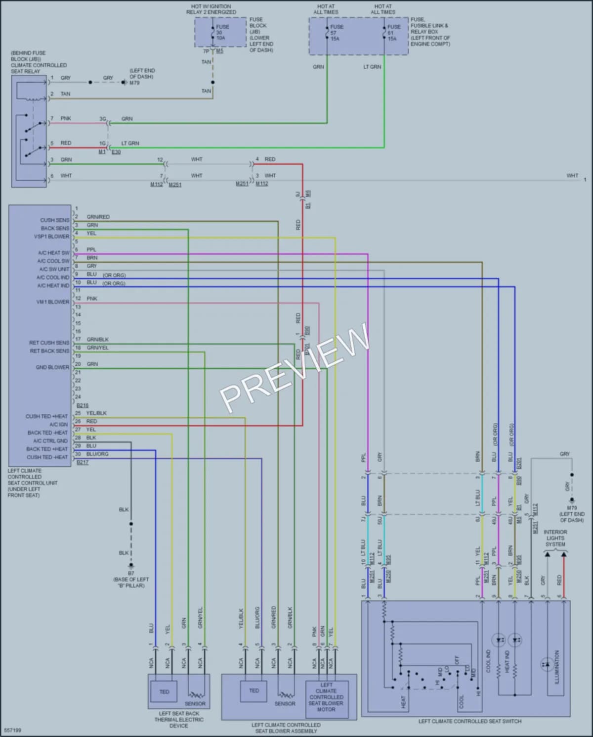 2018 Nissan Maxima Power Seats wiring diagram preview