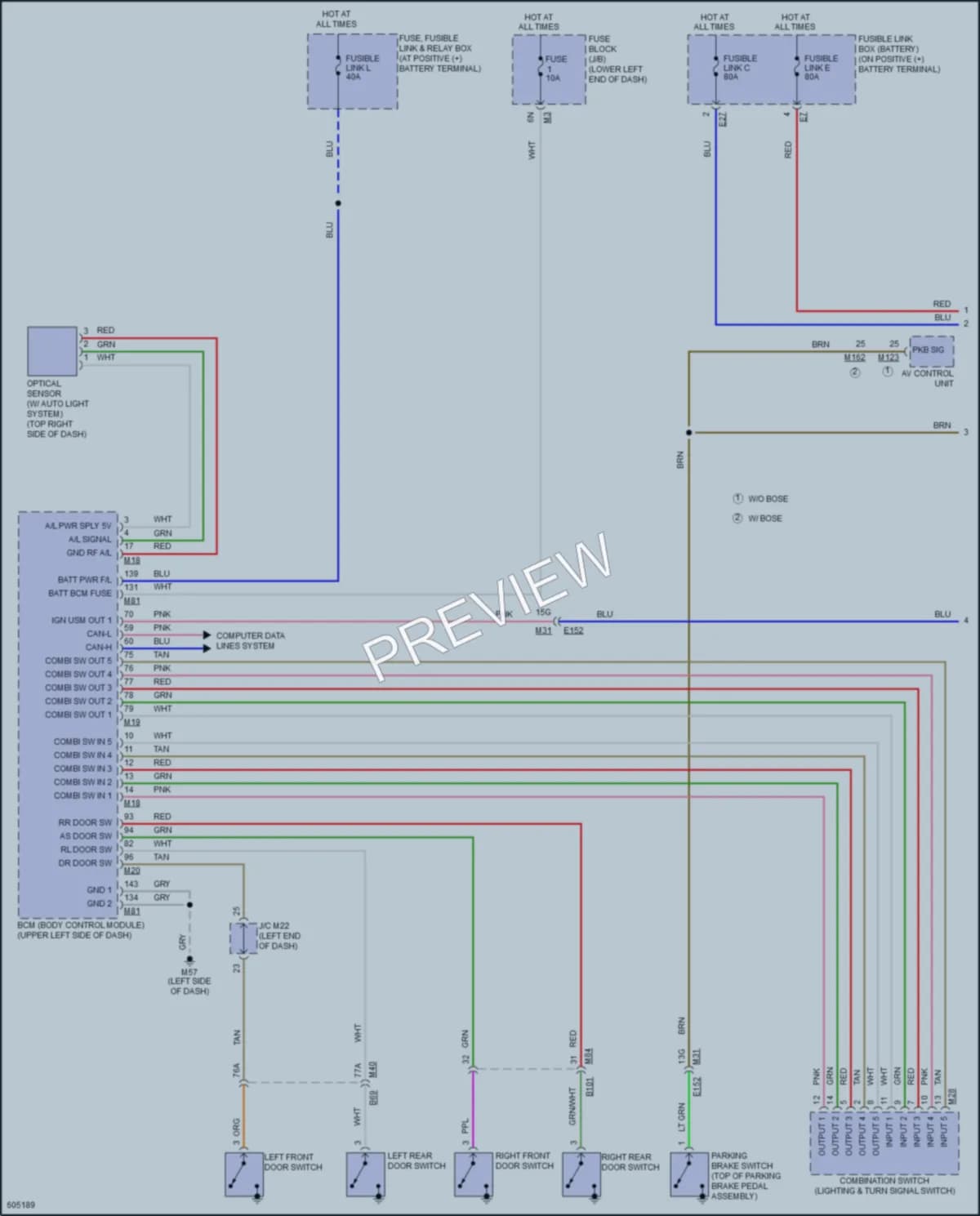 2018 Nissan Murano Headlights wiring diagram preview