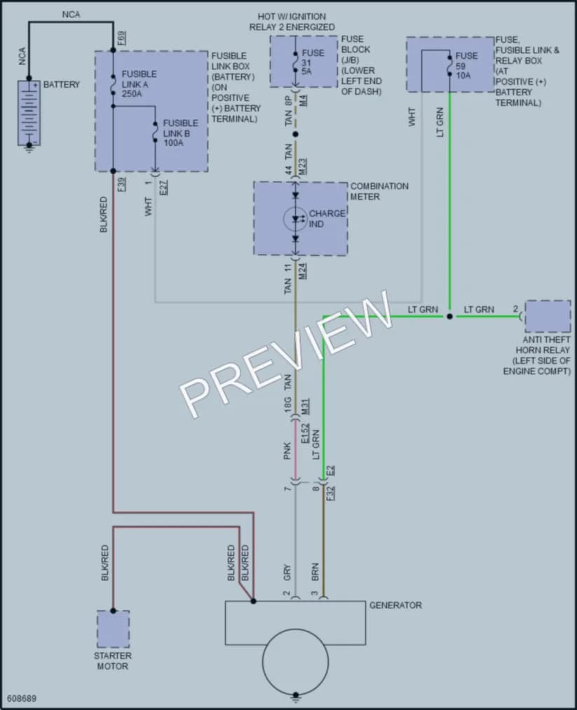 2018 Nissan Murano Starting Charging wiring diagram preview