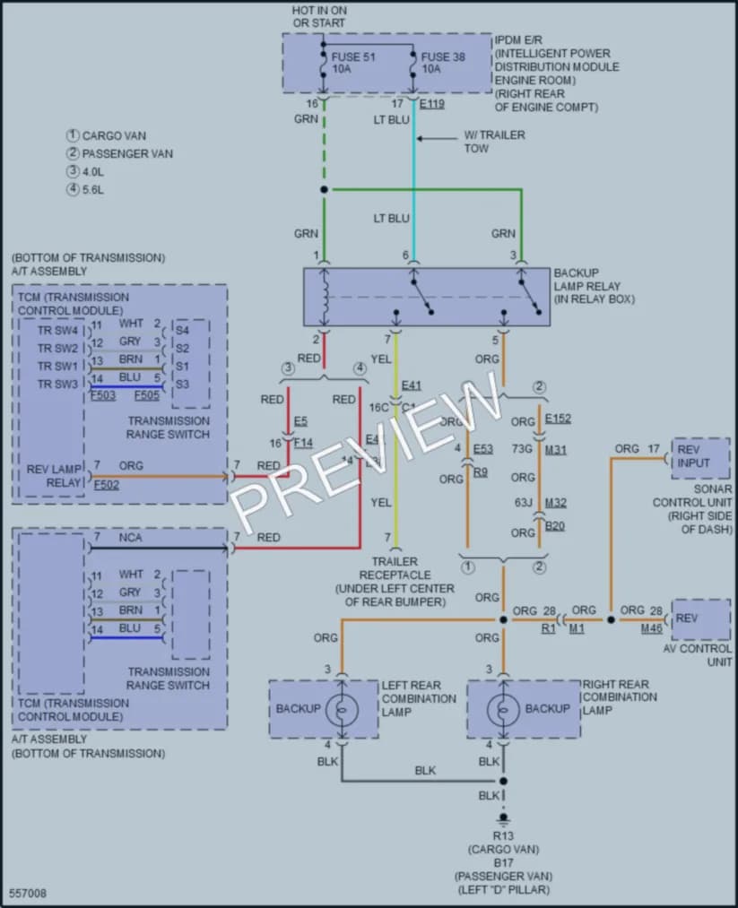 2018 Nissan NV1500 Exterior Lights wiring diagram preview