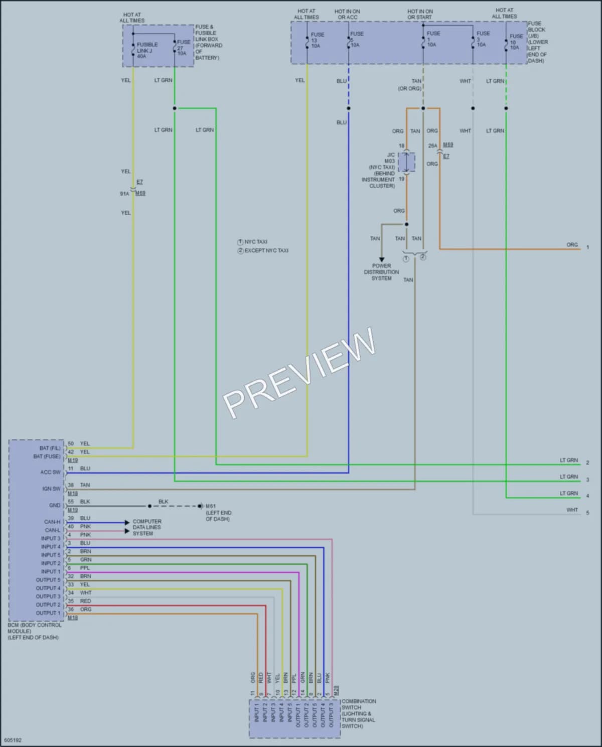 2018 Nissan NV200 Headlights wiring diagram preview