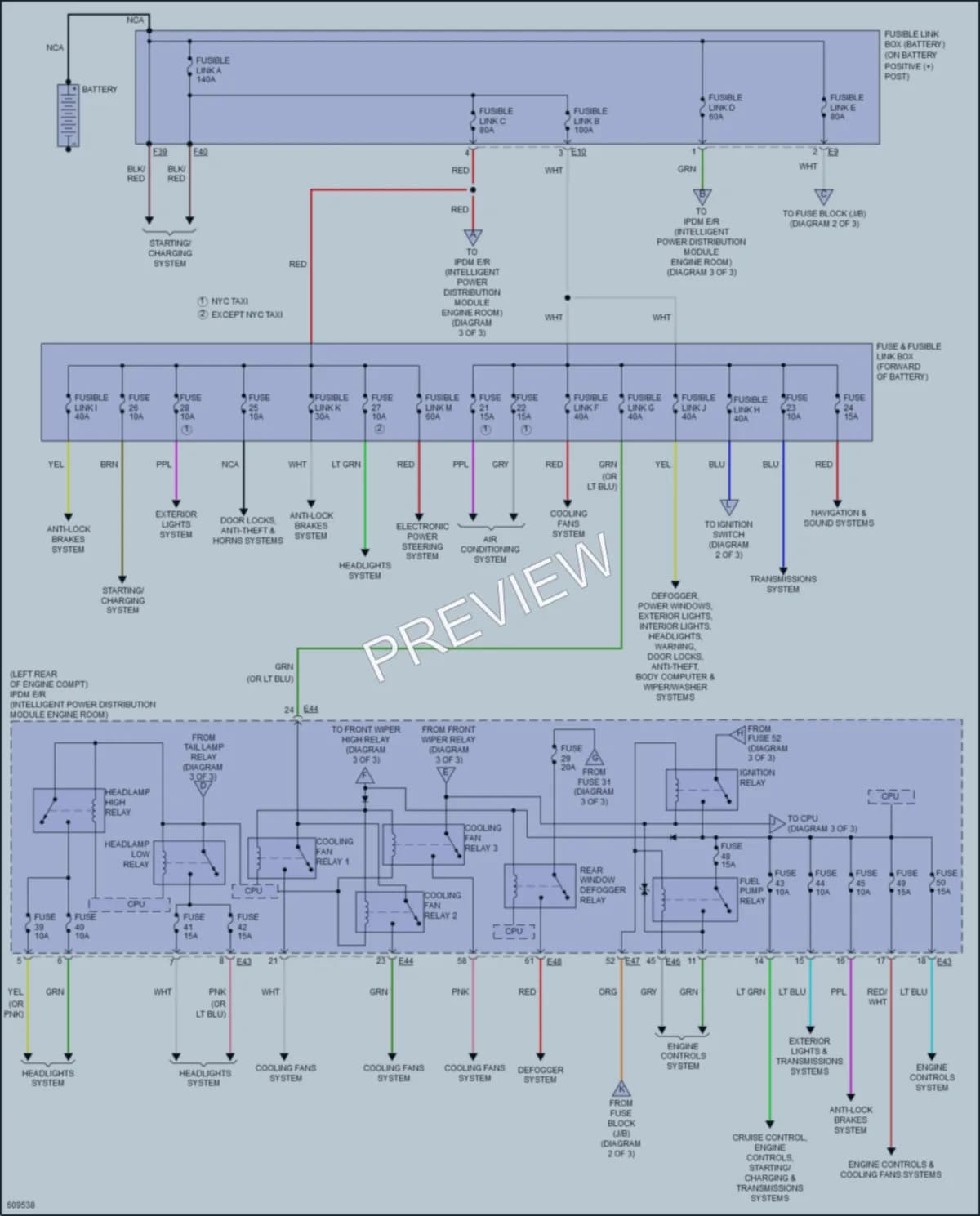 2018 Nissan NV200 Power Distribution wiring diagram preview