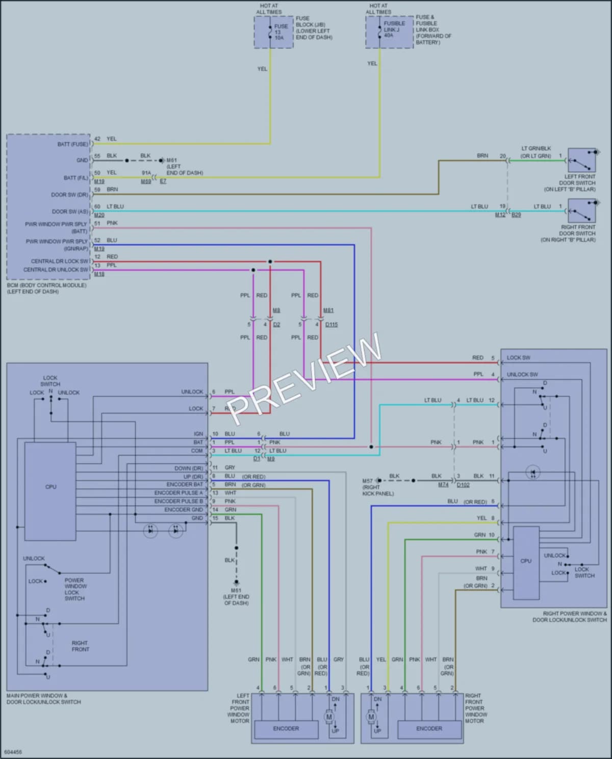 2018 Nissan NV200 Power Windows wiring diagram preview
