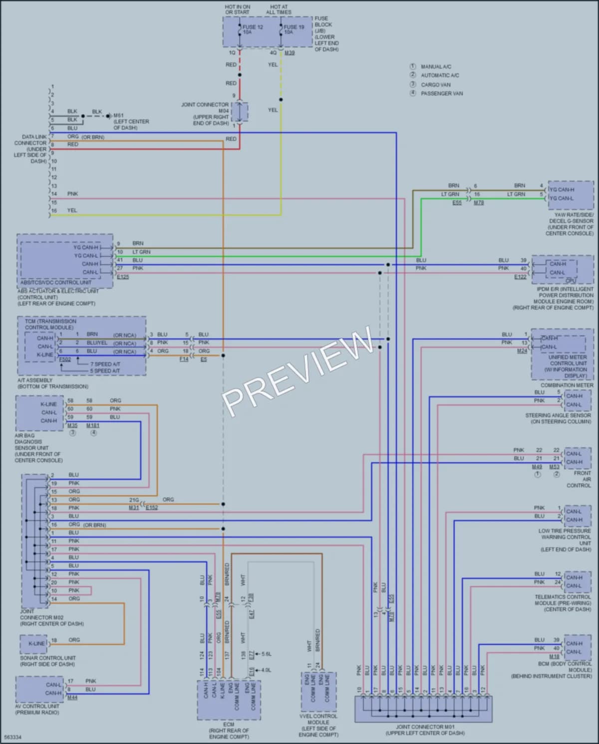 2018 Nissan NV2500HD Computer Data Lines wiring diagram preview
