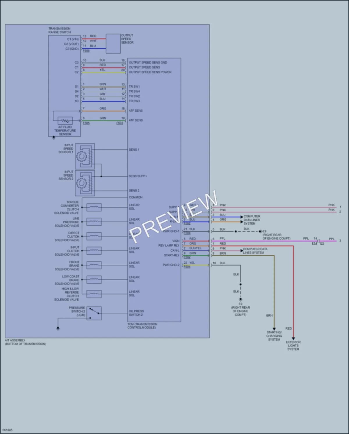 2018 Nissan NV3500HD Transmission wiring diagram preview
