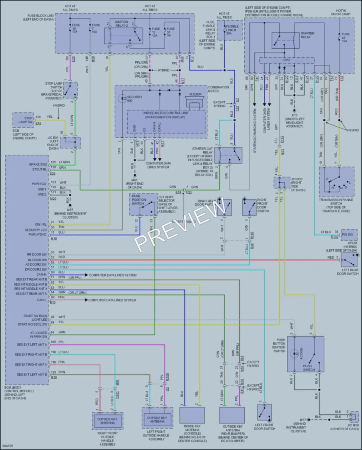 2018 Nissan Rogue Anti Theft wiring diagram preview