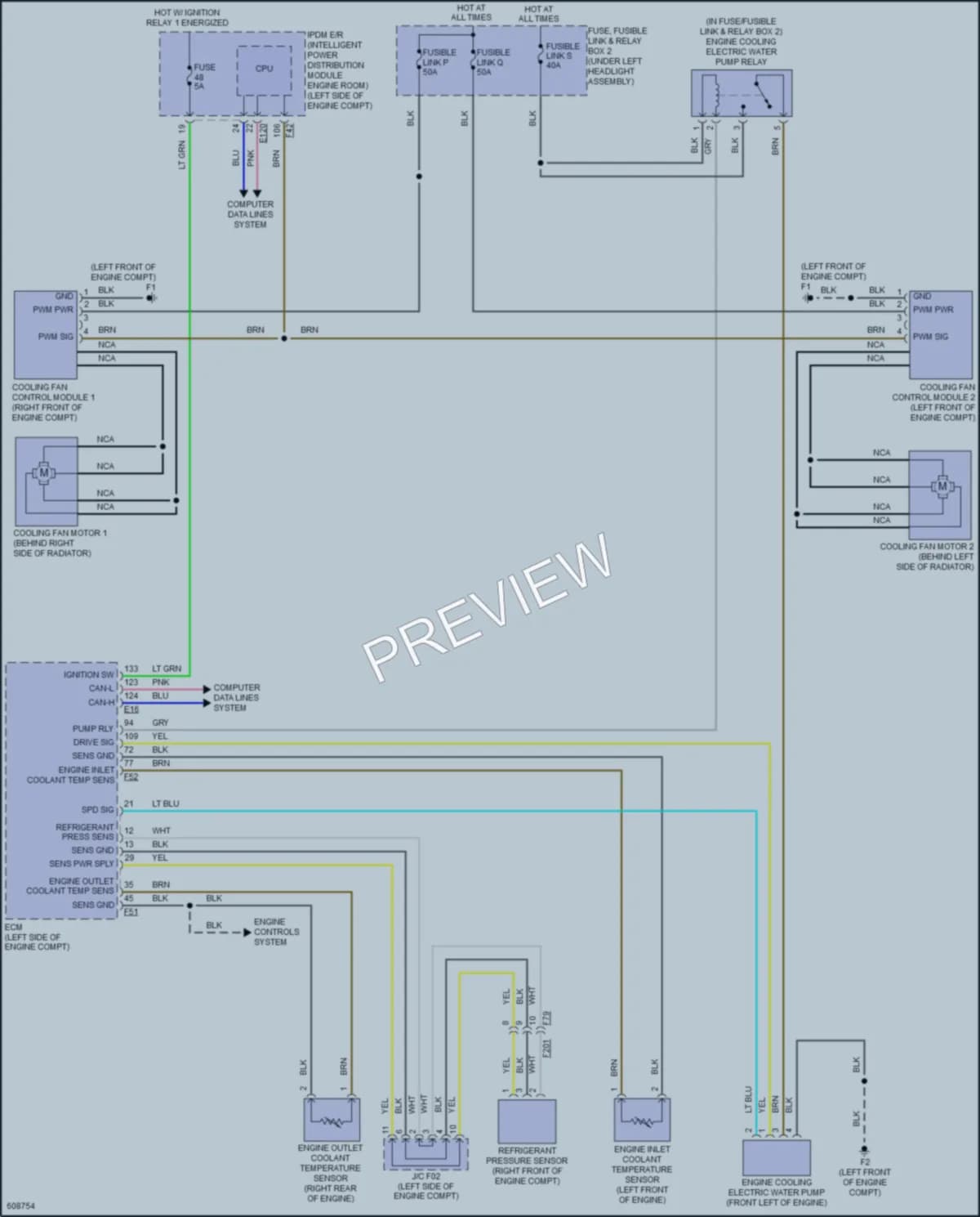 2018 Nissan Rogue Cooling Fan wiring diagram preview