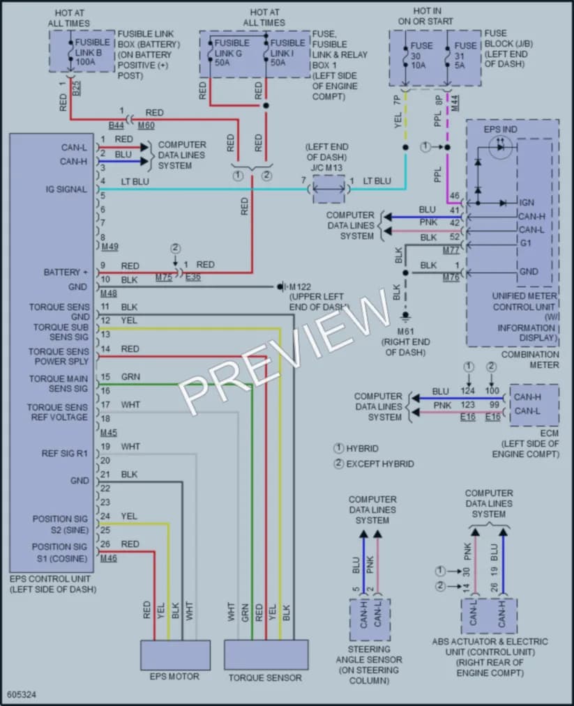 2018 Nissan Rogue Electronic Power Steering wiring diagram preview