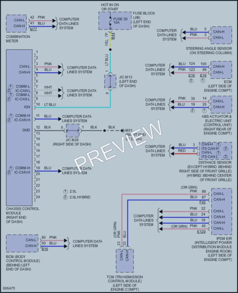 2018 Nissan Rogue Electronic Suspension wiring diagram preview