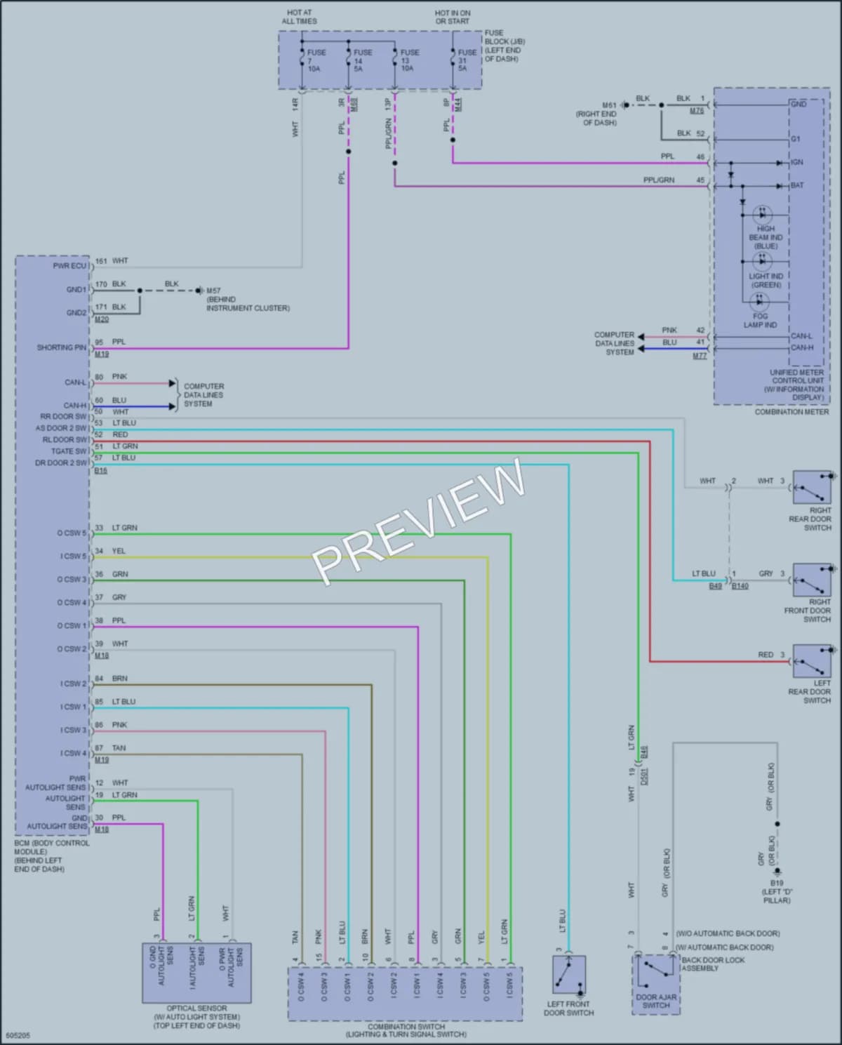 2018 Nissan Rogue Headlights wiring diagram preview