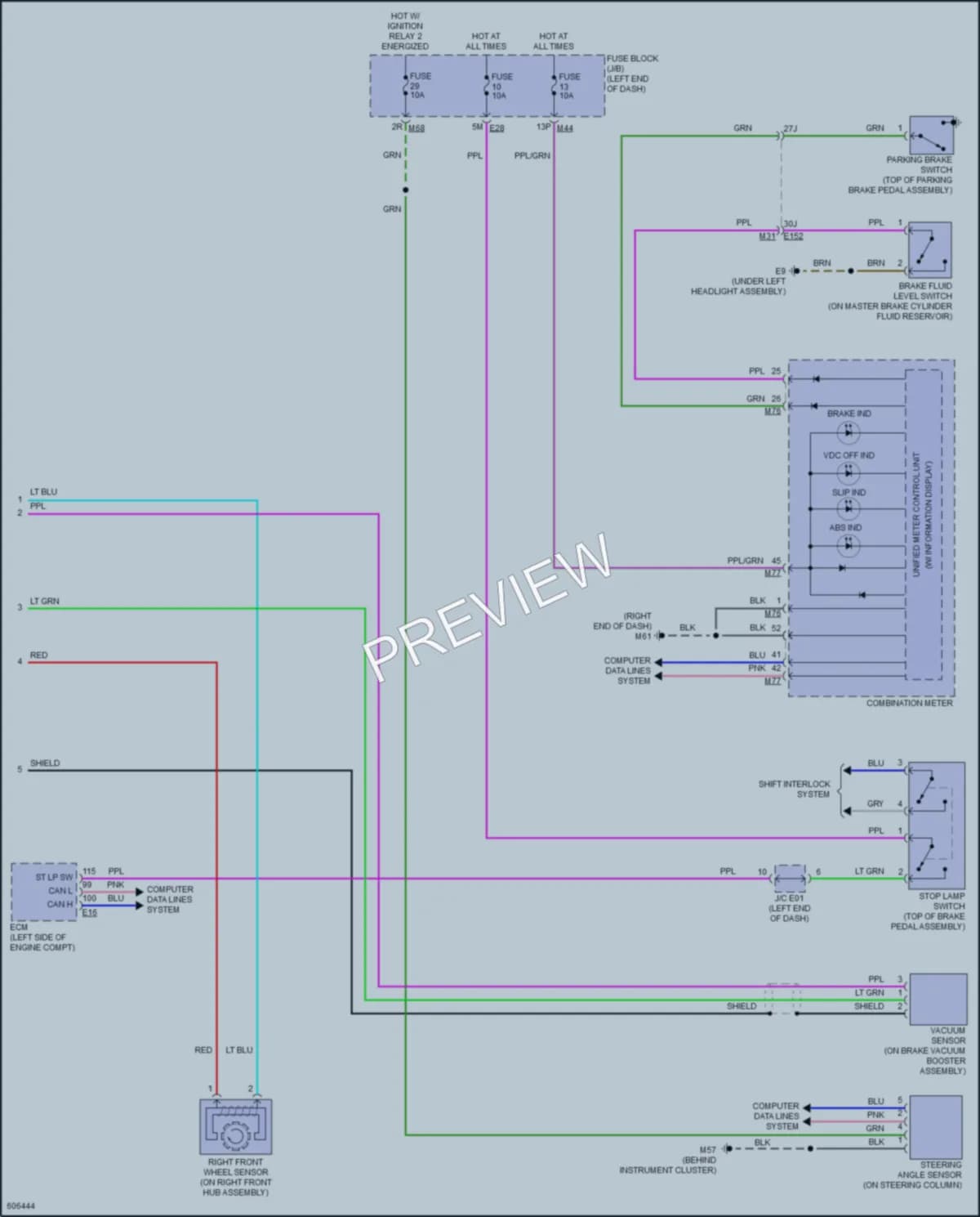 2018 Nissan RogueHybrid Anti Lock Brakes wiring diagram preview