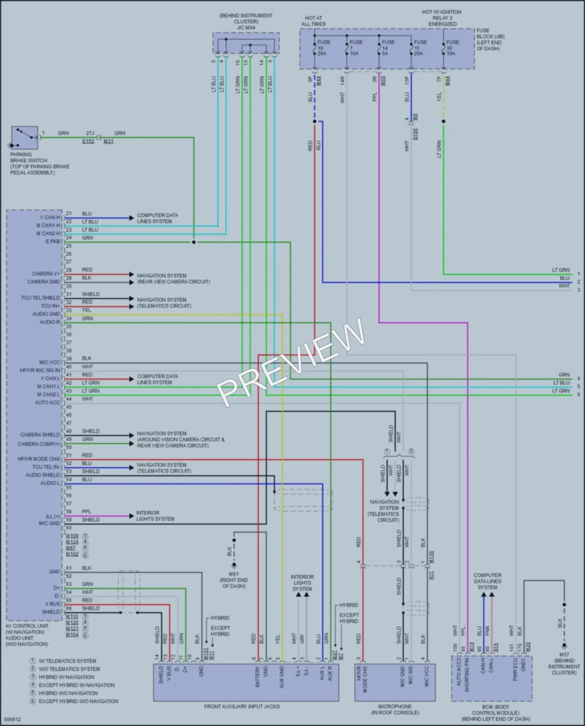 2018 Nissan RogueHybrid Radio wiring diagram preview