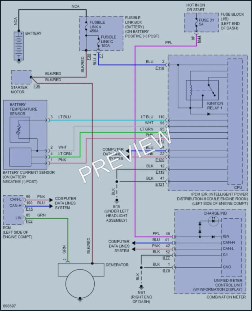 2018 Nissan RogueHybrid Starting Charging wiring diagram preview