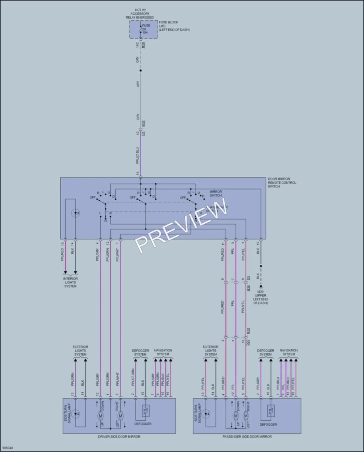 2018 Nissan RogueSport Power Mirrors wiring diagram preview