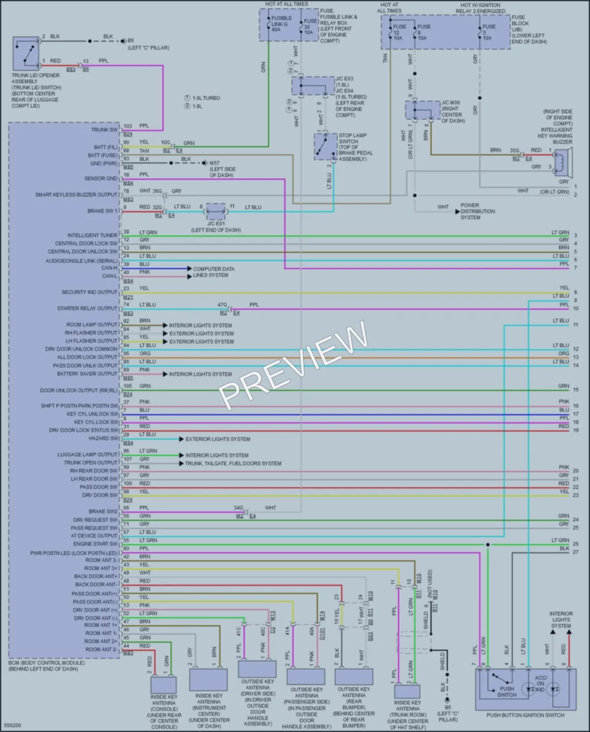 2018 Nissan Sentra Anti Theft wiring diagram preview