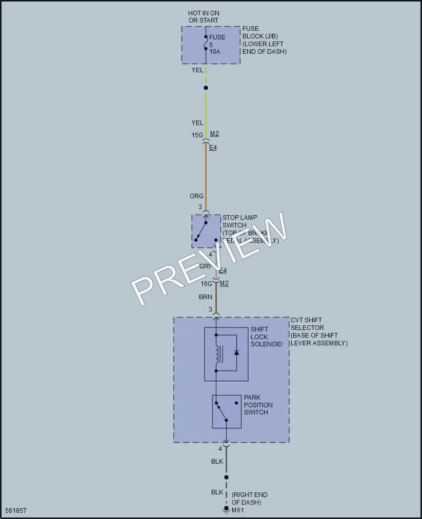 2018 Nissan Sentra Shift Interlock wiring diagram preview