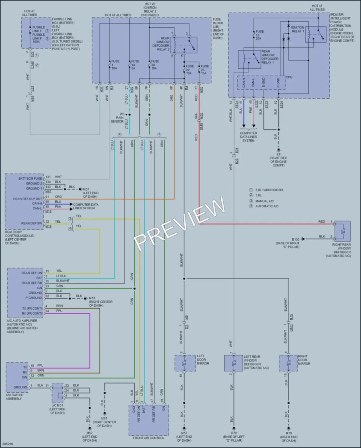 2018 Nissan TitanXD Defoggers wiring diagram preview