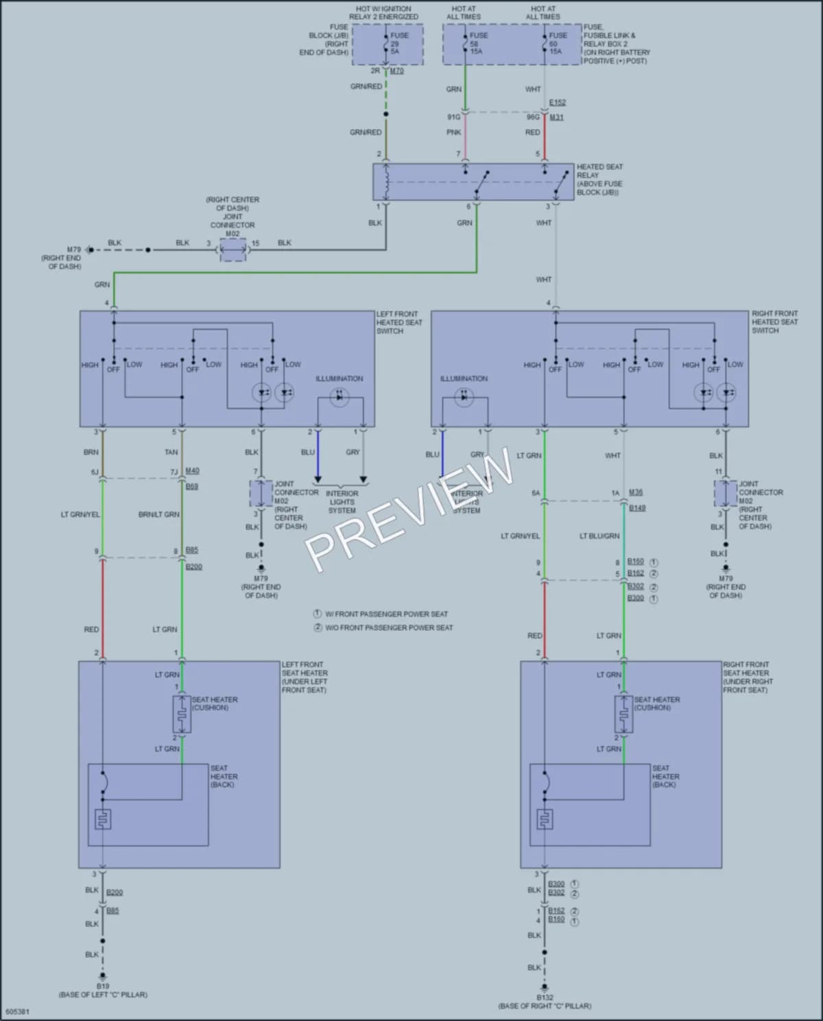 2018 Nissan TitanXD Power Seats wiring diagram preview