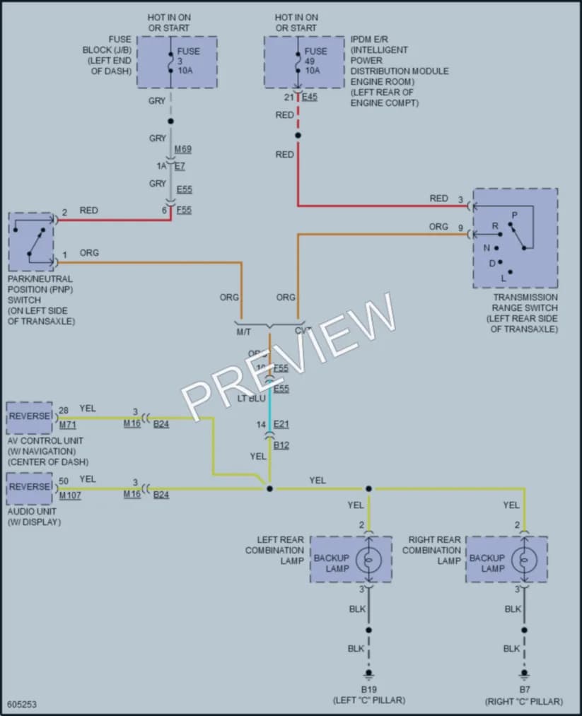 2018 Nissan Versa Exterior Lights wiring diagram preview