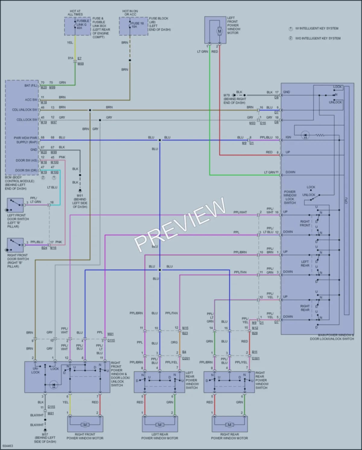2018 Nissan Versa Power Windows wiring diagram preview