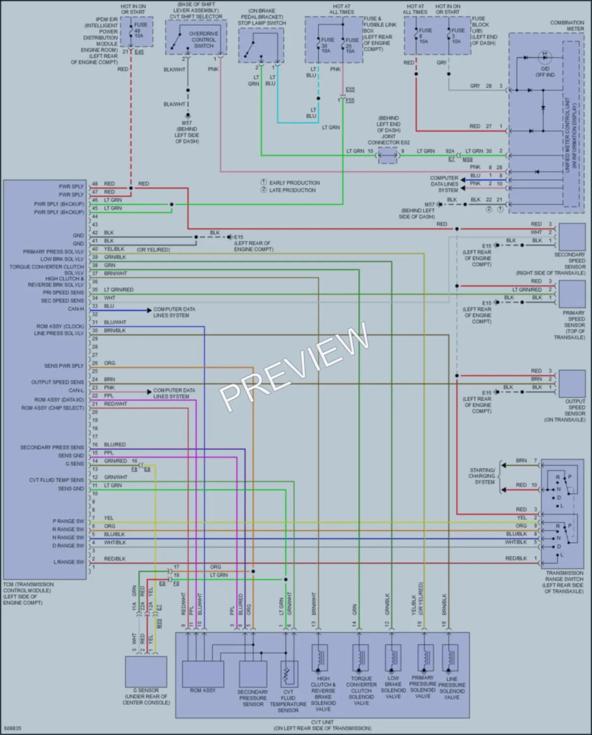 2018 Nissan Versa Transmission wiring diagram preview