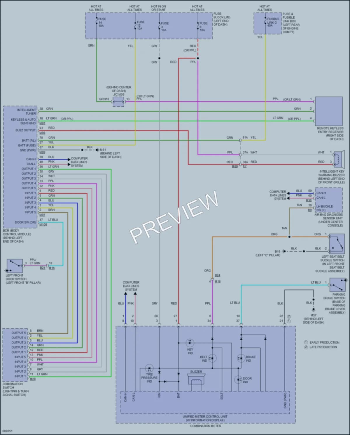 2018 Nissan Versa Warning Systems wiring diagram preview