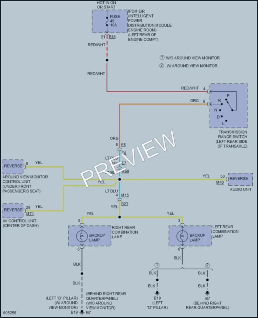 2018 Nissan VersaNote Exterior Lights wiring diagram preview