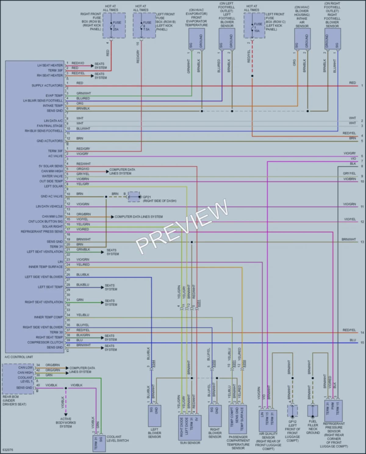 2018 Porsche 718Boxster Air Conditioning wiring diagram preview