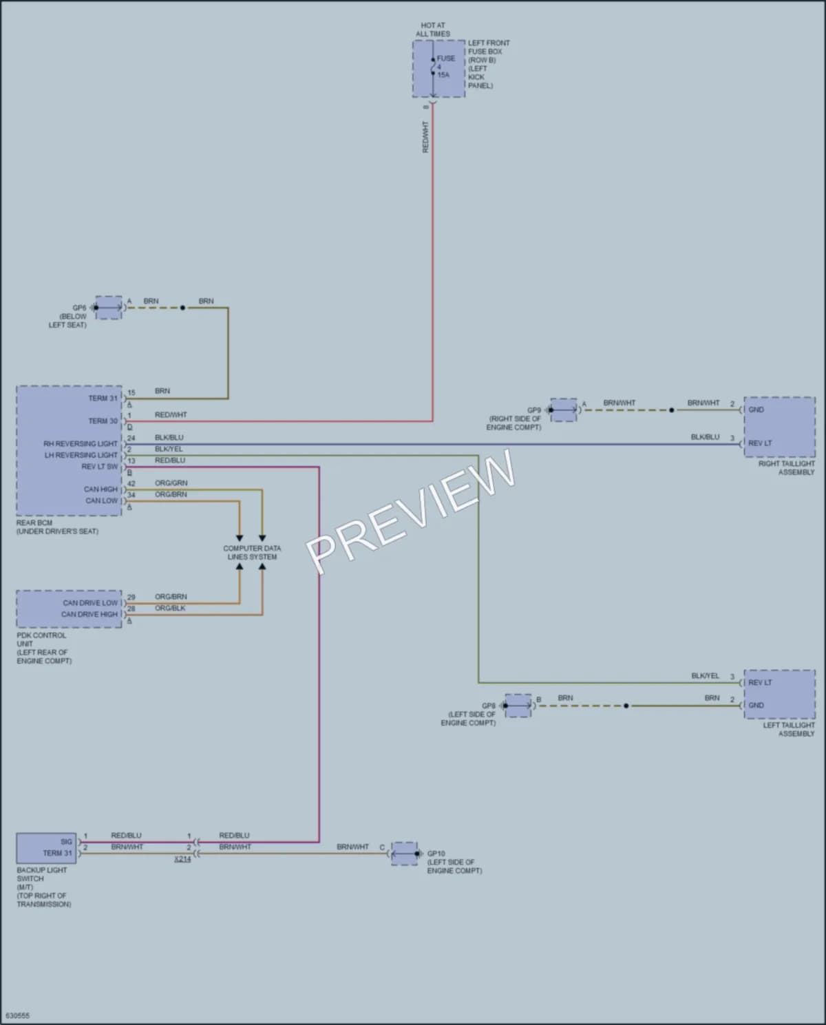 2018 Porsche 718Boxster Exterior Lights wiring diagram preview