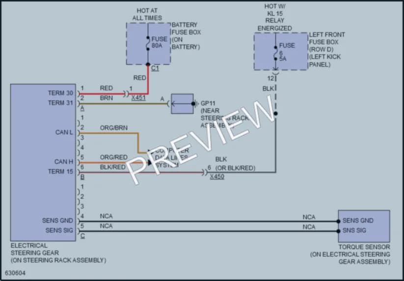 2018 Porsche 718Cayman Electronic Power Steering wiring diagram preview