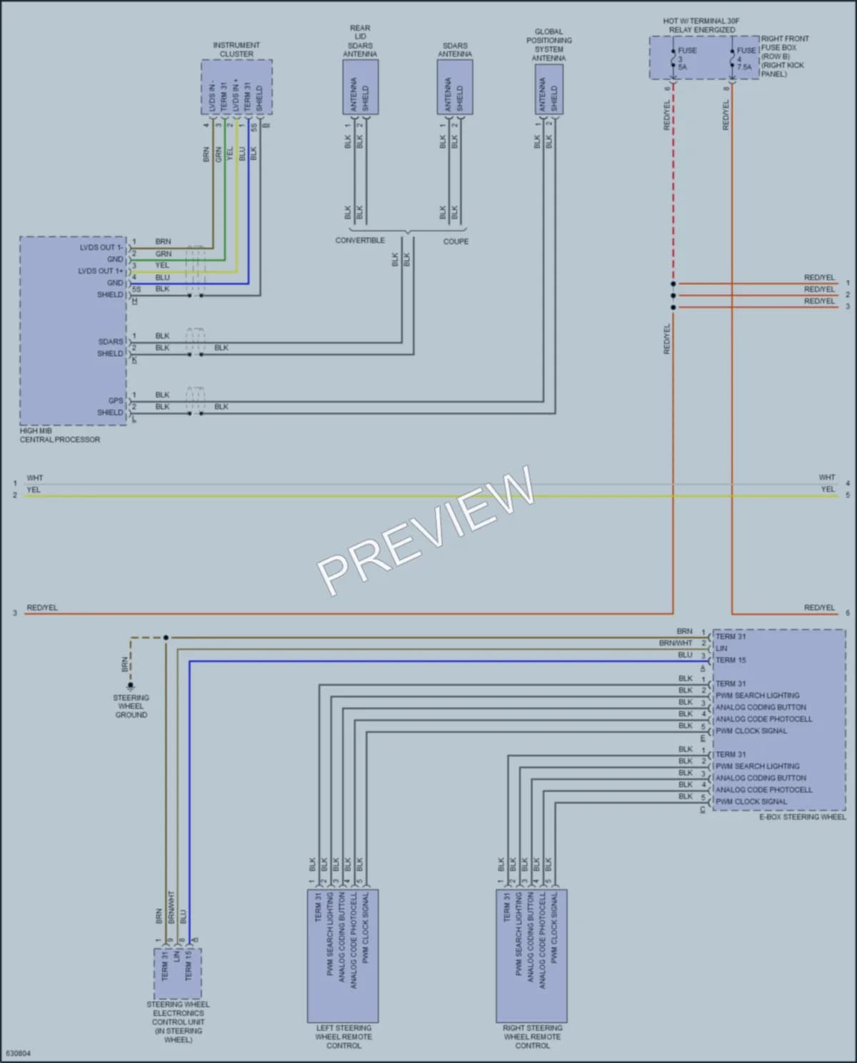 2018 Porsche 718Cayman Radio wiring diagram preview