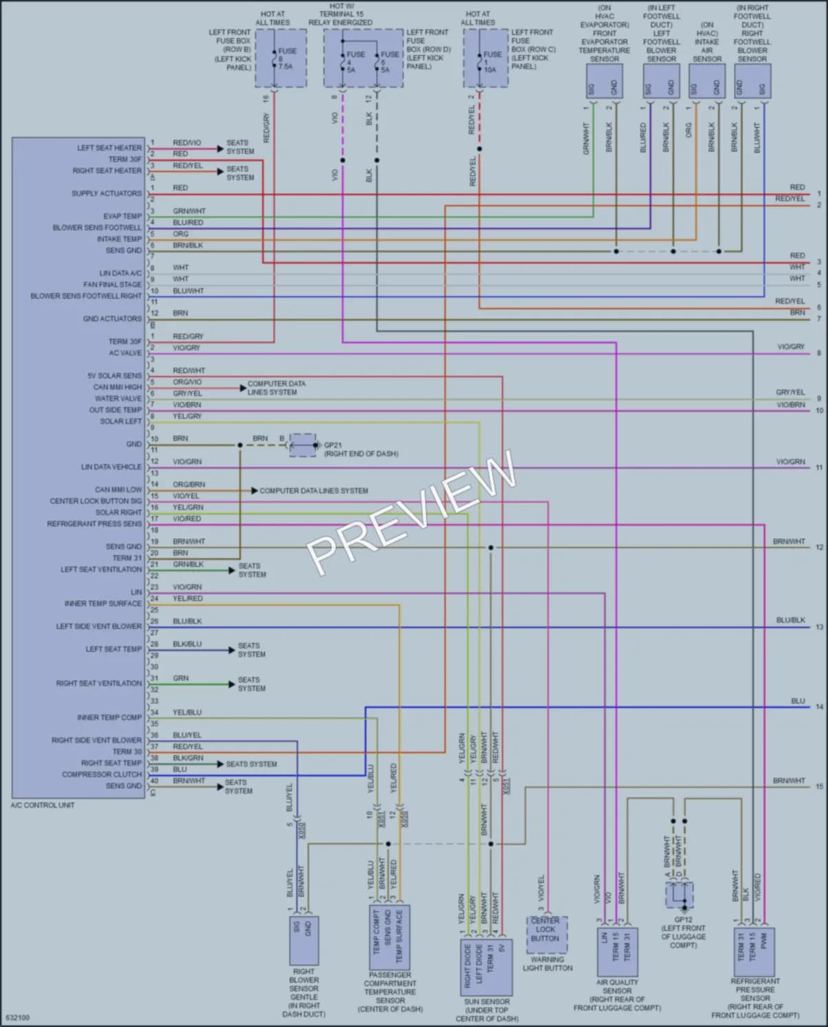 2018 Porsche 911 Air Conditioning wiring diagram preview