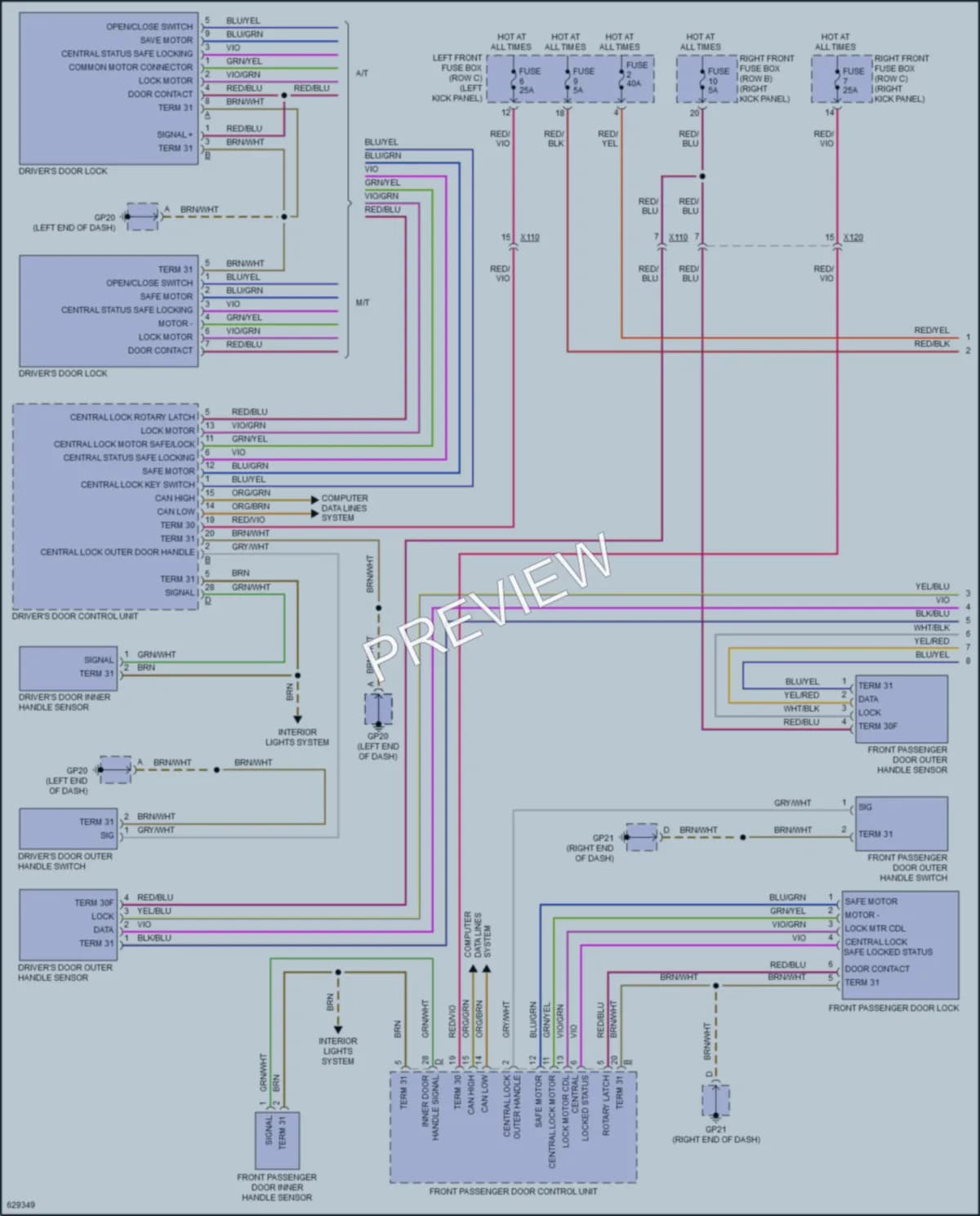 2018 Porsche 911 Anti Theft wiring diagram preview
