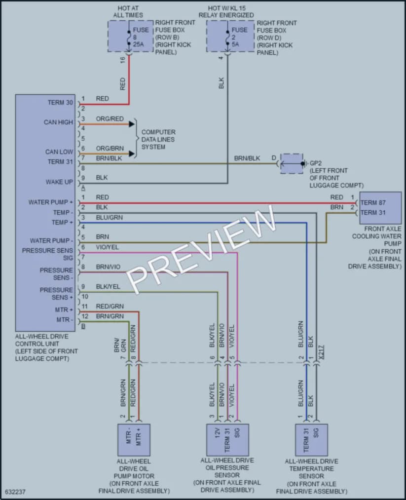2018 Porsche 911 Transmission wiring diagram preview